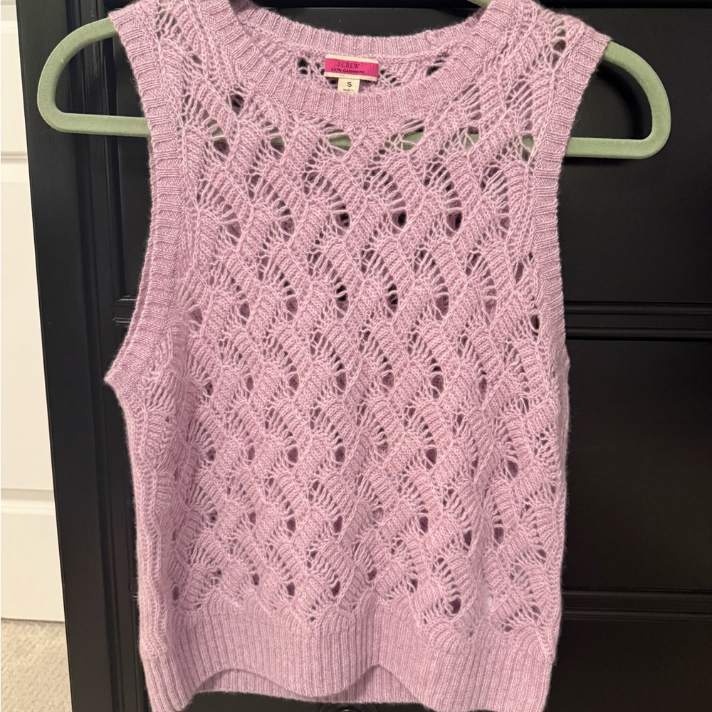 J. Crew Lilac Cashmere Knit Top small